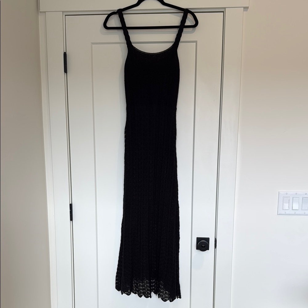 Crocheted Black Dress
